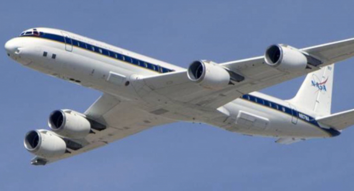 NASA Jetliner spotted flying at low altitude over California city