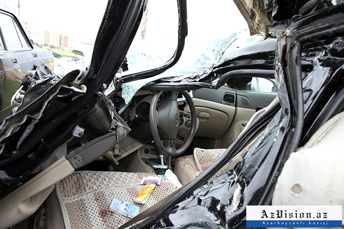 Beyləqanda 2 maşın toqquşub, sürücü ölüb