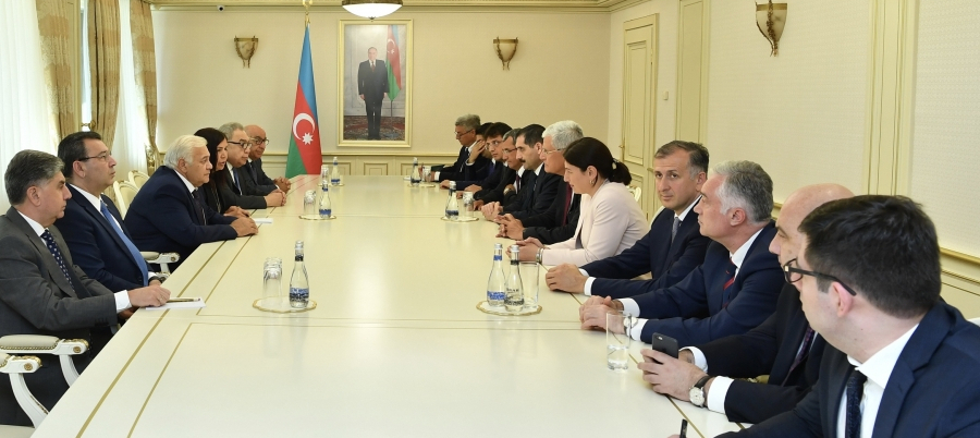  Speaker Asadov meets with participants of trilateral meeting of Azerbaijani, Georgian and Turkish parliamentary representatives