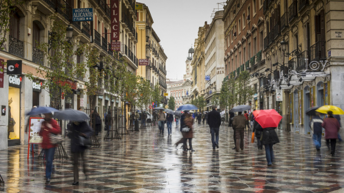Madrid se paraliza por intensas lluvias, granizo y tormentas eléctricas
