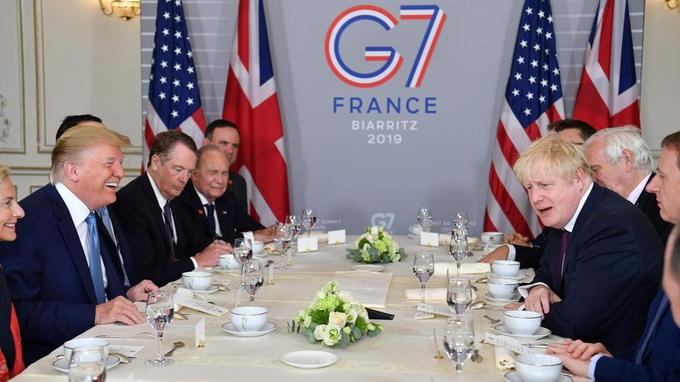   G7 : première rencontre Trump - Johnson  