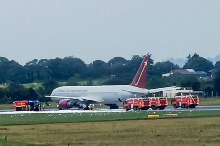 Aircraft used to carry U.S. troops catches fire at Irish airport 