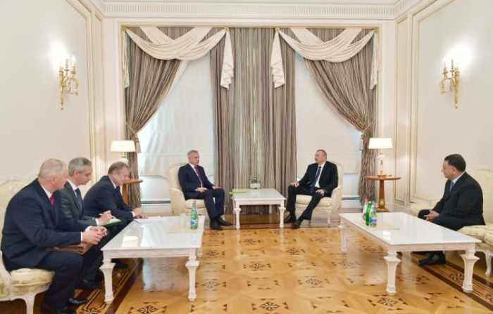  Präsident Ilham Aliyev empfängt den Staatssekretär des belarussischen Sicherheitsrates 