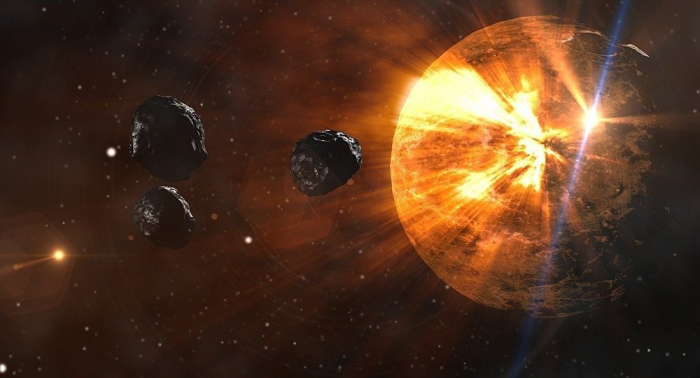 Drei-Cheops-Pyramiden-großer Asteroid nähert sich der Erde