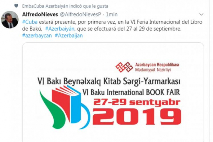  Participa Cuba en la VI Feria Internacional del Libro de Bakú 