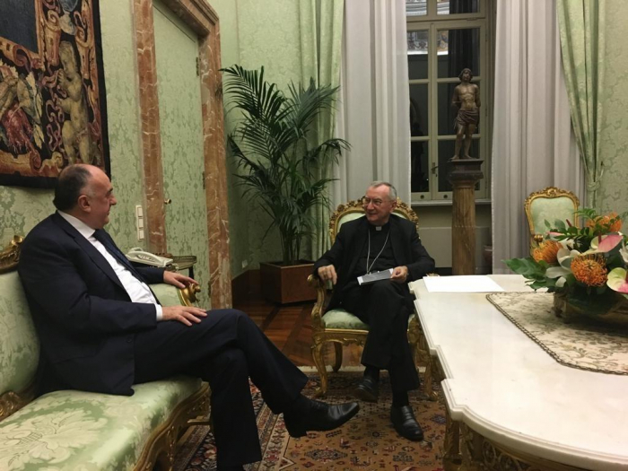  Elmar Mammadyarov meets with Cardinal Pietro Parolin 