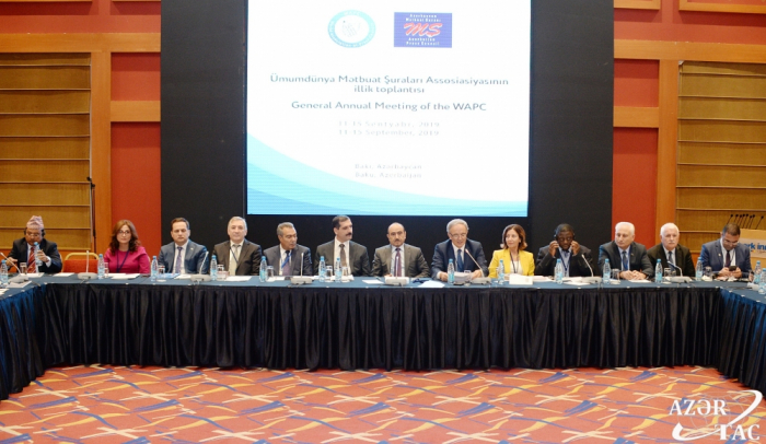   Bakou accueille la réunion annuelle de l’Association mondiale des conseils de presse  