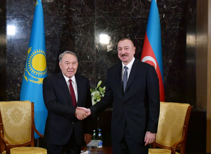 Bakıda Nazarbayevə “Türk Dünyasının Ali Ordeni” verildi - VİDEO