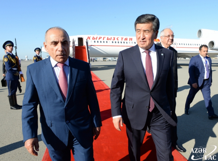   Kyrgyz President Jeenbekov arrives in Azerbaijan   