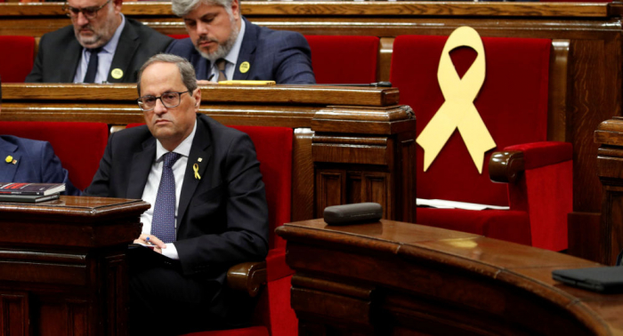   El presidente catalán ofrece una rueda de prensa tras la condena a los políticos independentistas  