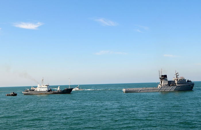  Aserbaidschanische Seestreitkräfte schließen taktische Übungen ab -  VIDEO  