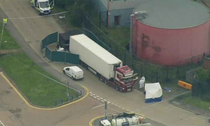 Driver arrested after 39 bodies found in lorry container in Essex