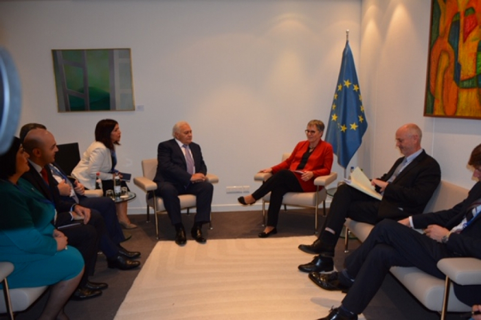  Strasbourg : le président du parlement azerbaïdjanais rencontre la présidente de l