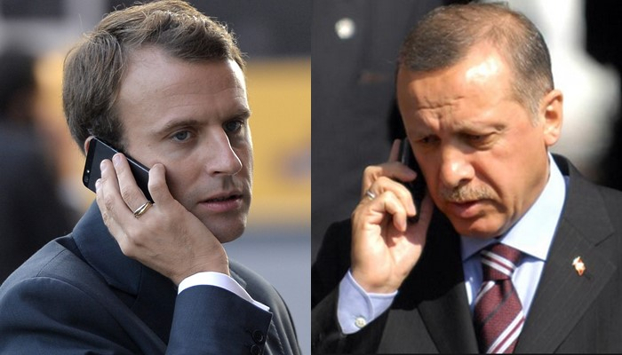  أردوغان يجرى محادثة هاتفية مع الرئيس الفرنسي في باكو