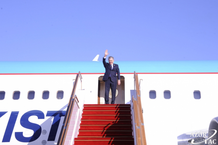   Uzbek President Mirziyoyev completes visit to Azerbaijan  