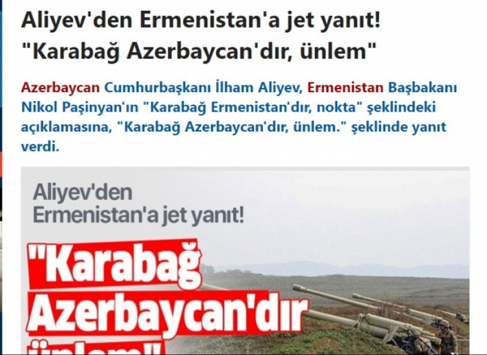   Türkiyə KİV-ləri Prezidentin Soçi bəyanatından yazdı -    FOTO      