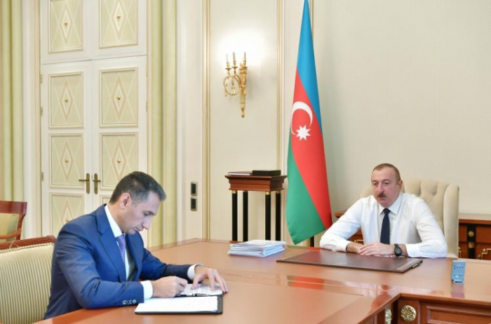   President Ilham Aliyev receives Chairman of Azercosmos OJSC  