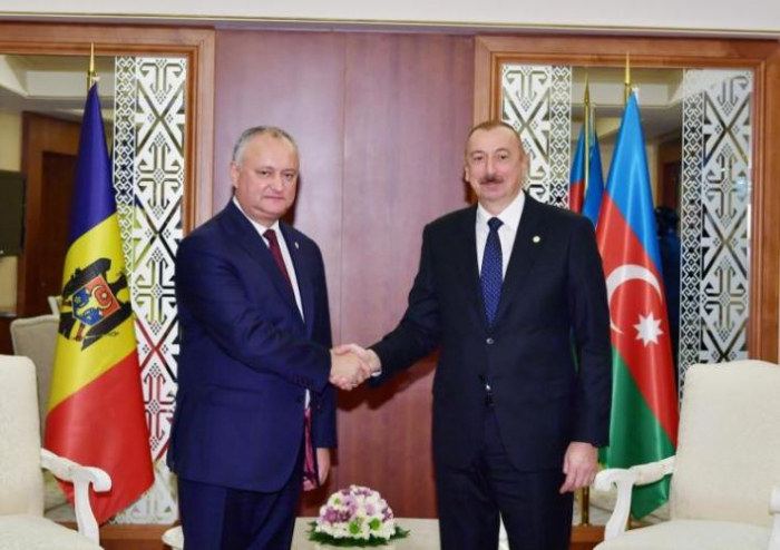  President Ilham Aliyev met with Moldovan President Igor Dodon - PHOTOS