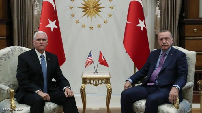 أردوغان يلتقي نائب ترامب في أنقرة