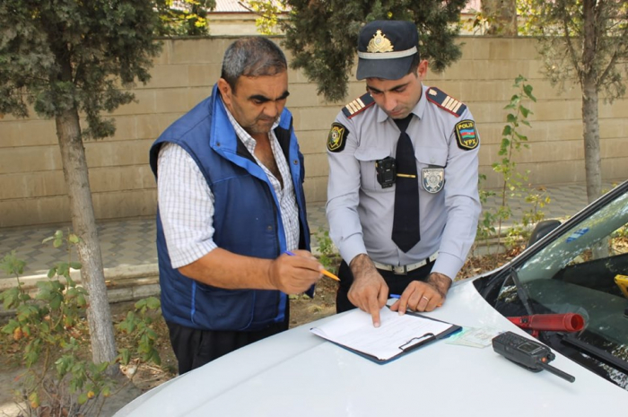 Yevlaxda qayda pozan sürücülər cərimələnib