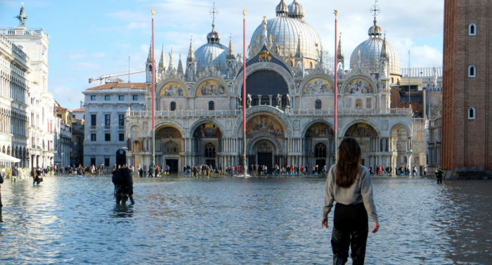 La marea alta alcanza 153 centímetros en Venecia
