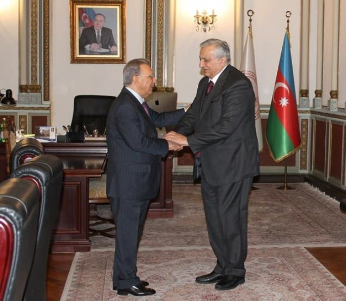  Akademiemitglied Ramiz Mehdiyev trifft sich mit dem Vizepräsidenten der Georgischen Nationalen Akademie der Wissenschaften 
