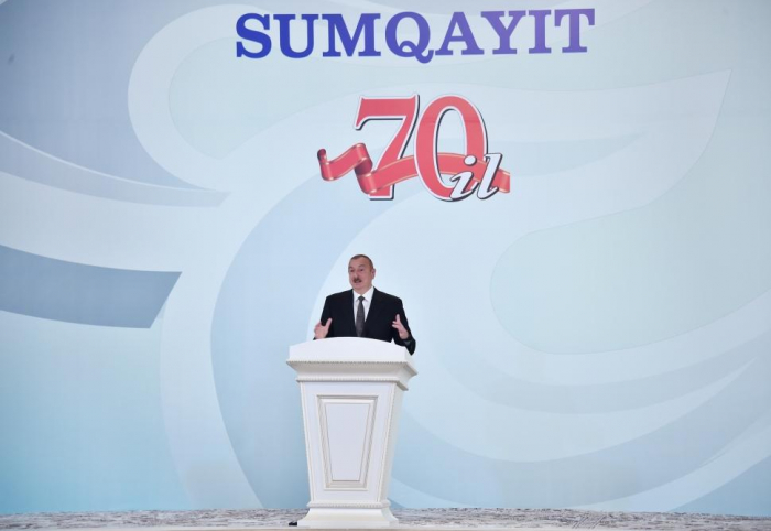    Ilham Aliyev:   Sumgayit-Ereignisse waren eine Provokation armenischer Nationalisten  