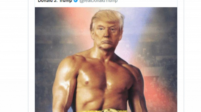 USA: Trump se présente en Rocky, torse nu, sur Twitter