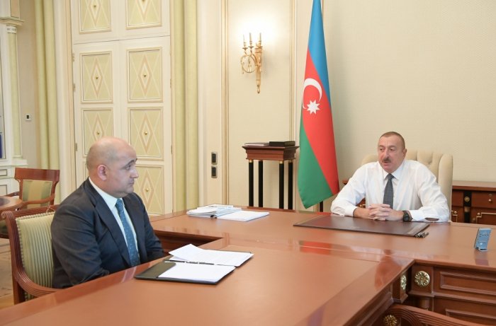   President Ilham Aliyev receives Israfil Mammadov in connection with his appointment to new post  