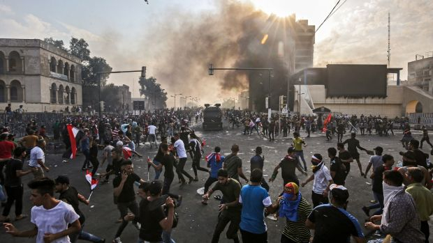 U.S. embassy in Iraq condemns violence against protesters, says statement