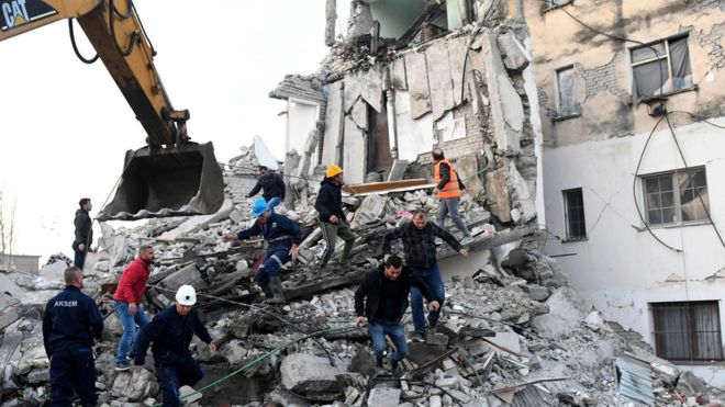 Rescuers find dead mother and three children in Albanian house as quake toll hits 46
