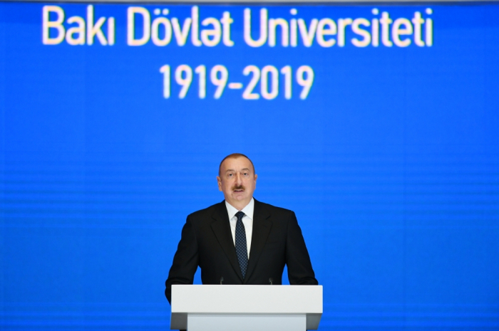  Präsident bei der Baku Staat Universität-Jubiläumsfeier -  FOTOS  