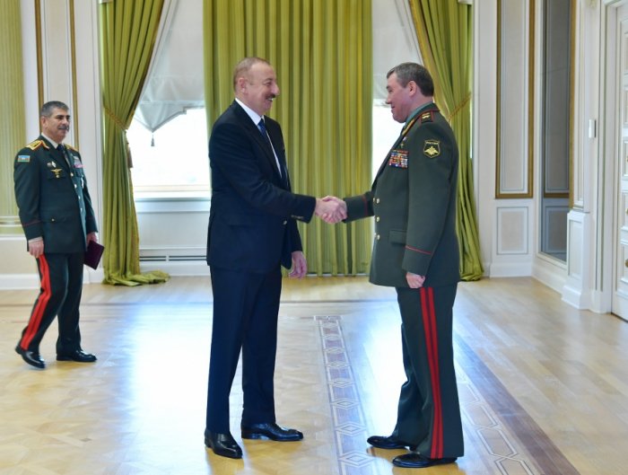  President Ilham Aliyev received delegation led by Chief of General Staff of Russian Armed Forces