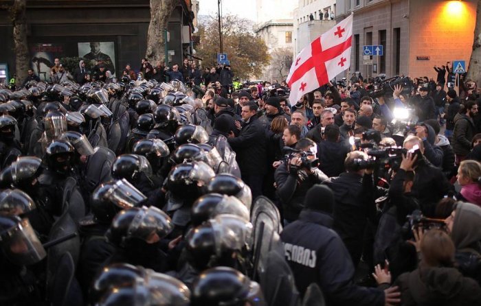 Four injured, 37 detained in Tbilisi protests