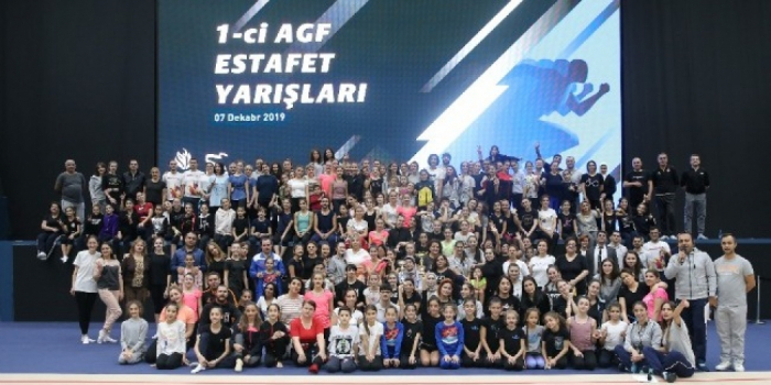 Gimnastika üzrə estafet yarışları təşkil edilib  
