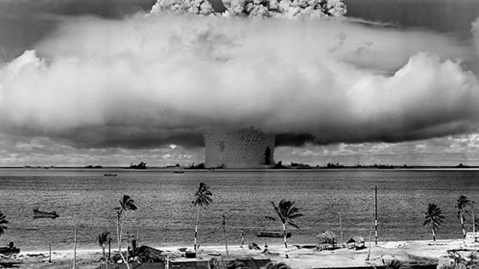 Seafloor scar of Bikini A-bomb test still visible