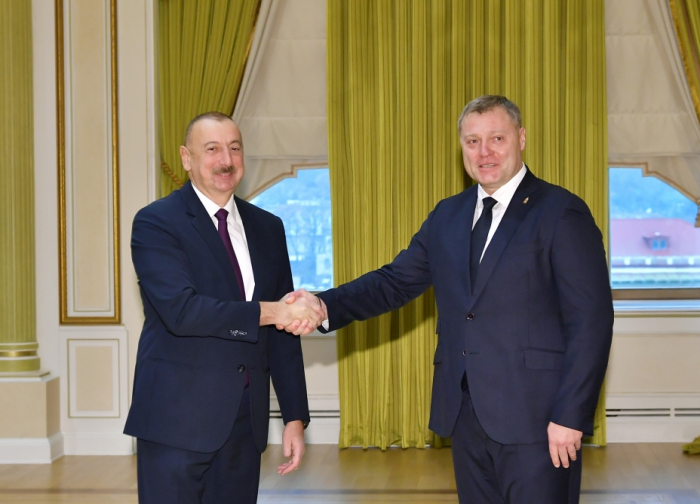   President Ilham Aliyev receives governor of Russia