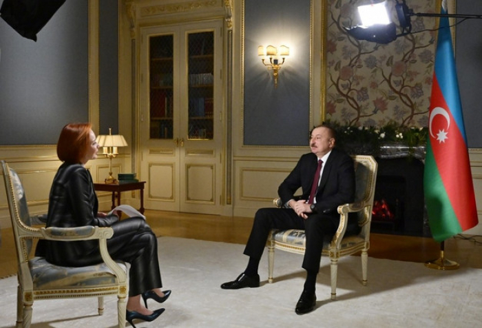   Ilham Aliyev concede una entrevista al canal de televisión "Rossiya-24"  