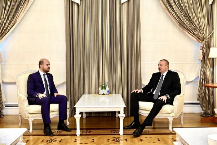   Präsident Ilham Aliyev empfing Bilal Erdogan  