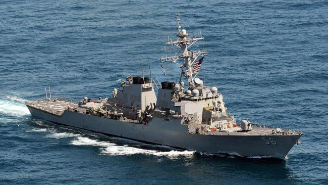 U.S. Navy warship seized missile parts suspected to be linked to Iran