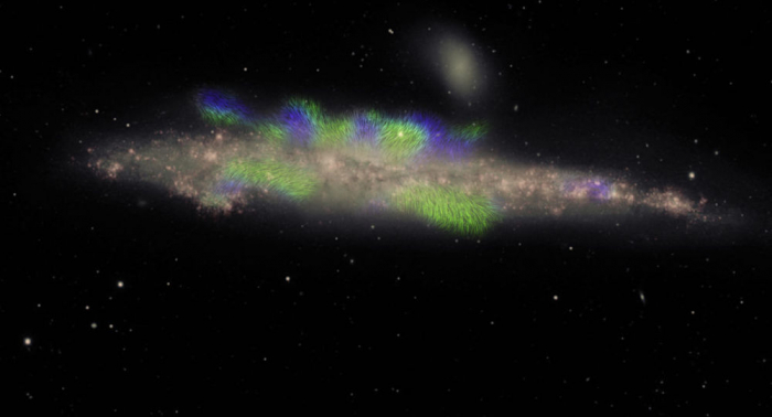 Graban por primera vez un campo magnético alrededor de una galaxia espiral
