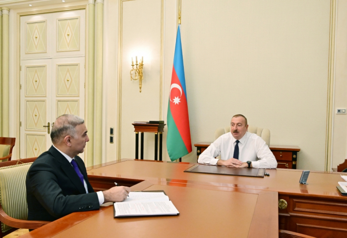   Präsident Ilham Aliyev empfängt neuen Vorsitzenden der Offenen Aktiengesellschaft "Azerenerji"   