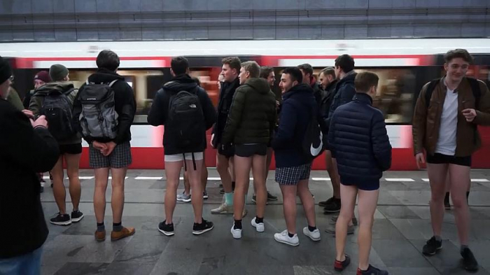  Europeans drop their trousers on public transport for annual event-  NO COMMENT  