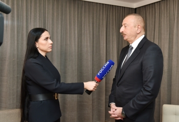 قناة "روسيا-24" تجري مقابلة تلفزيونية مع الرئيس الأذربيجاني إلهام علييف