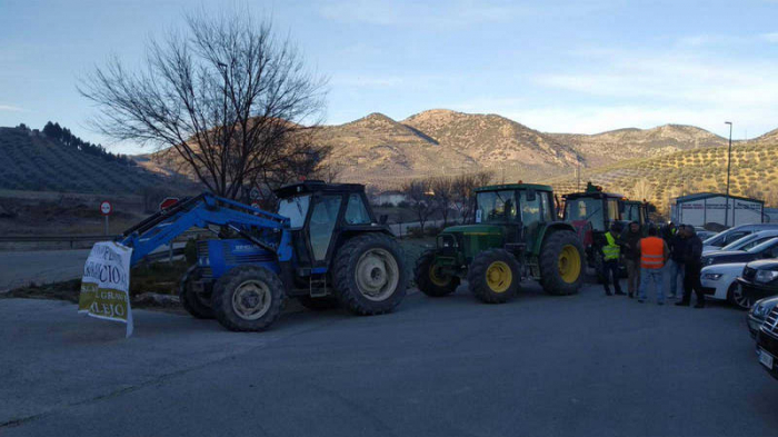   Los olivareros cortan carreteras en Jaén para reclamar precios justos en origen  