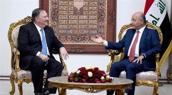بومبيو والرئيس العراقي يؤكدان ضرورة الحد من التوترات
