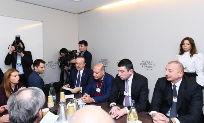   President Ilham Aliyev attends session as part of World Economic Forum  