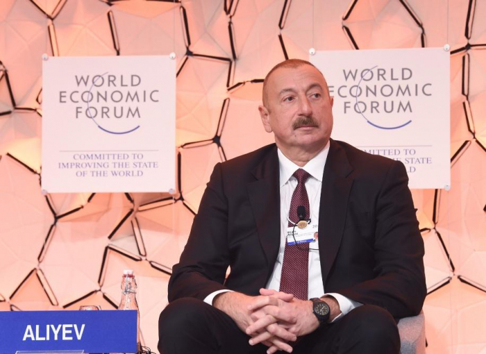  Azerbaijani president attends WEF panel discussion on “Strategic Outlook: Eurasia” - UPDATED