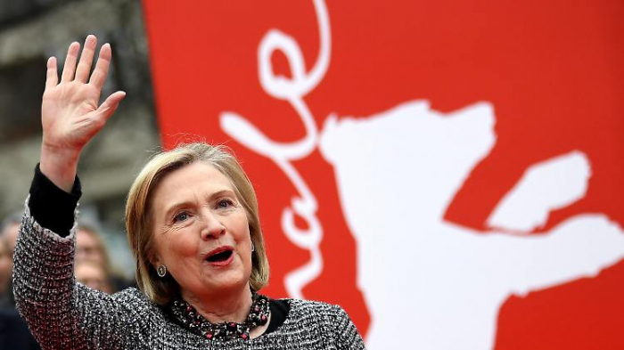 Hillary Clinton plaudert auf der Berlinale
