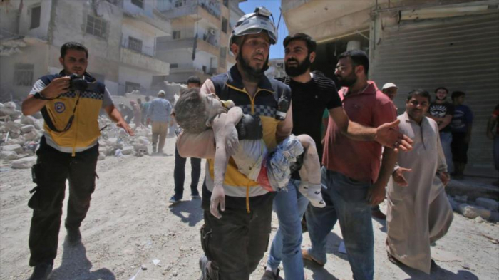 Cascos blancos planean ataque en Idlib que implica a 200 personas